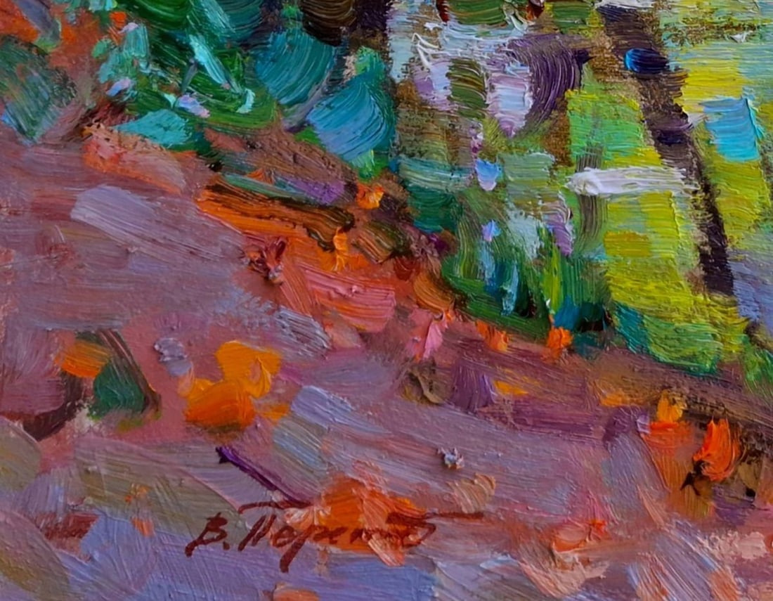 Oil painting Forest Stream Vyacheslav Pereta - 6