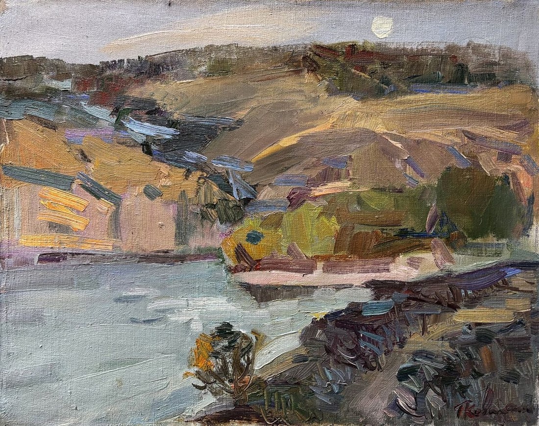 Oil painting Sunset Over The River Ivan Kovalenko (1 of 7)