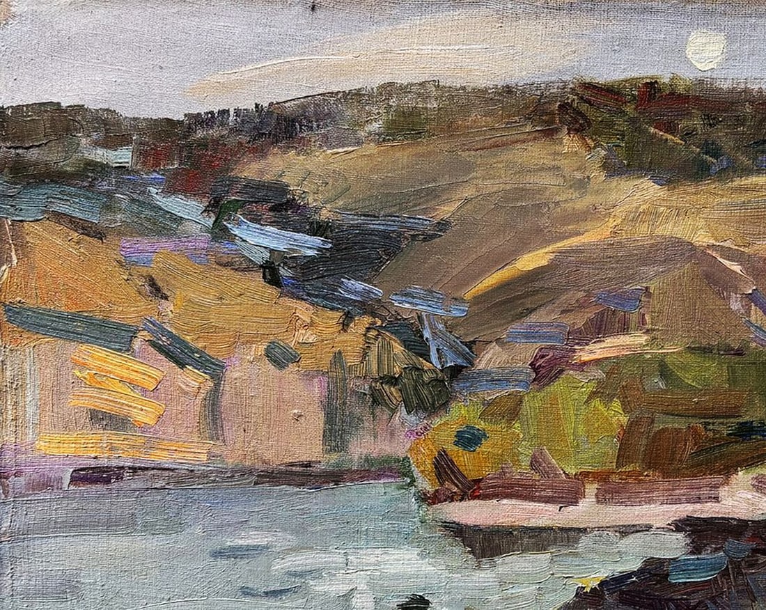 Oil painting Sunset Over The River Ivan Kovalenko - 2