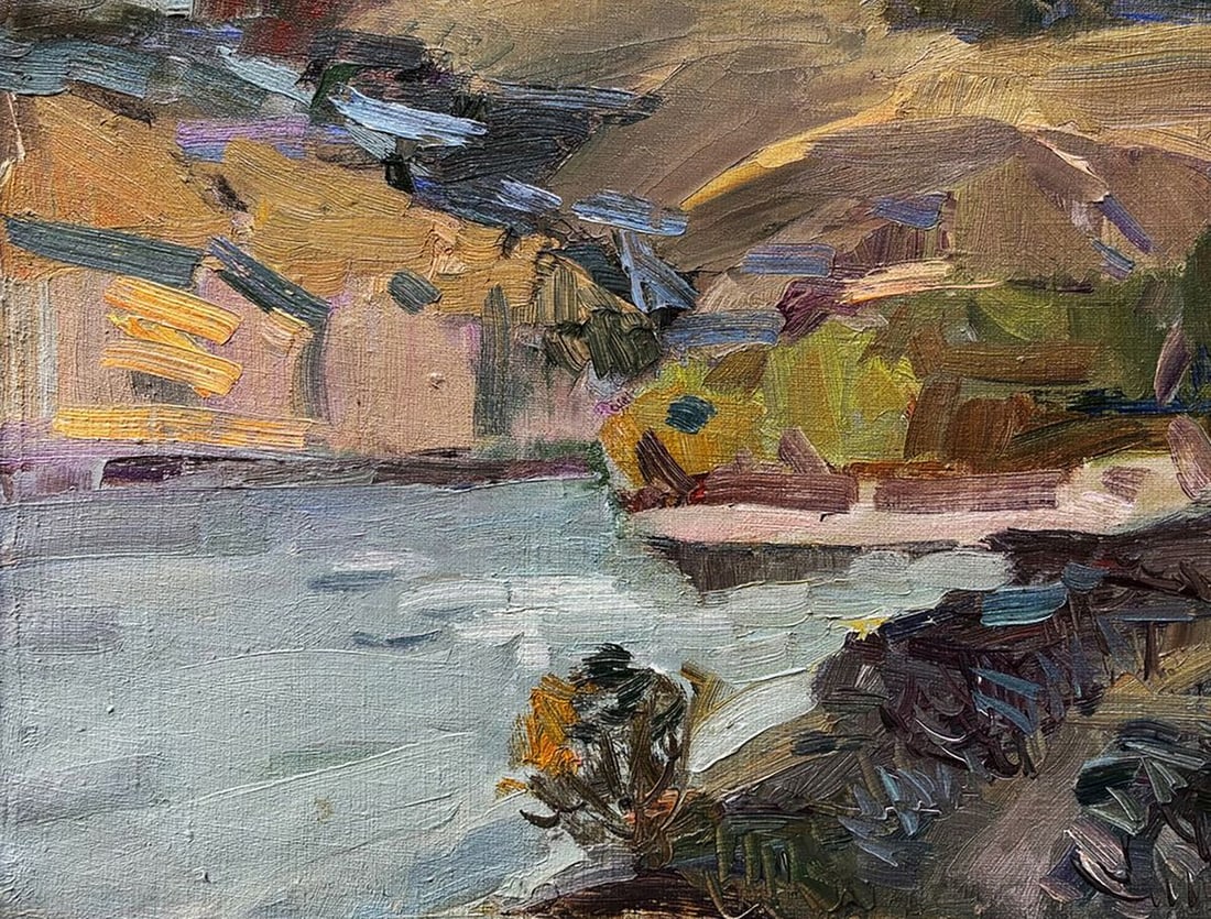 Oil painting Sunset Over The River Ivan Kovalenko - 4