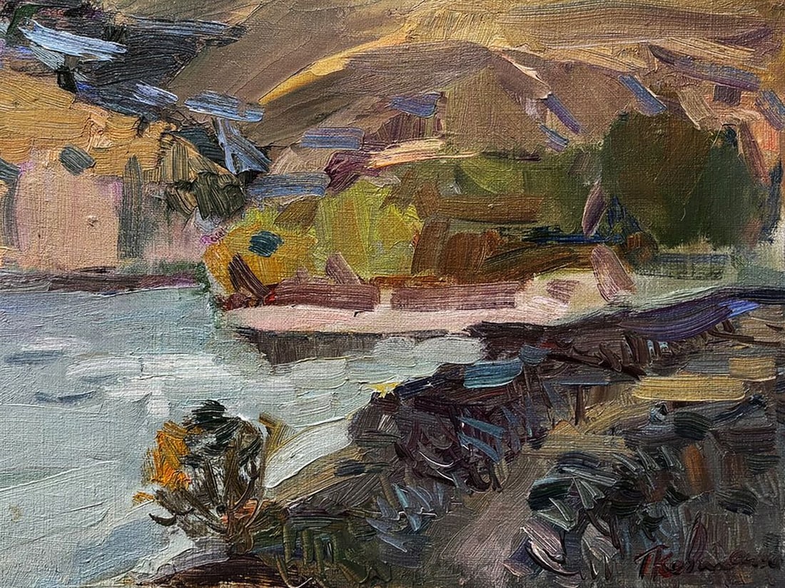 Oil painting Sunset Over The River Ivan Kovalenko - 5