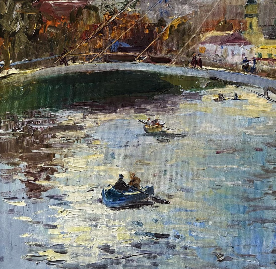 Oil painting River Boat Trip Ivan Kovalenko - 4