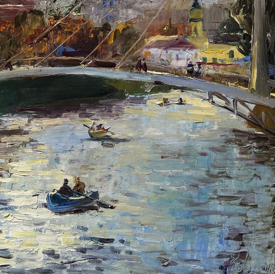 Oil painting River Boat Trip Ivan Kovalenko - 5