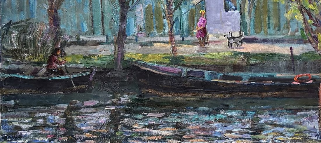 Oil painting Life by the River Ivan Kovalenko - 4