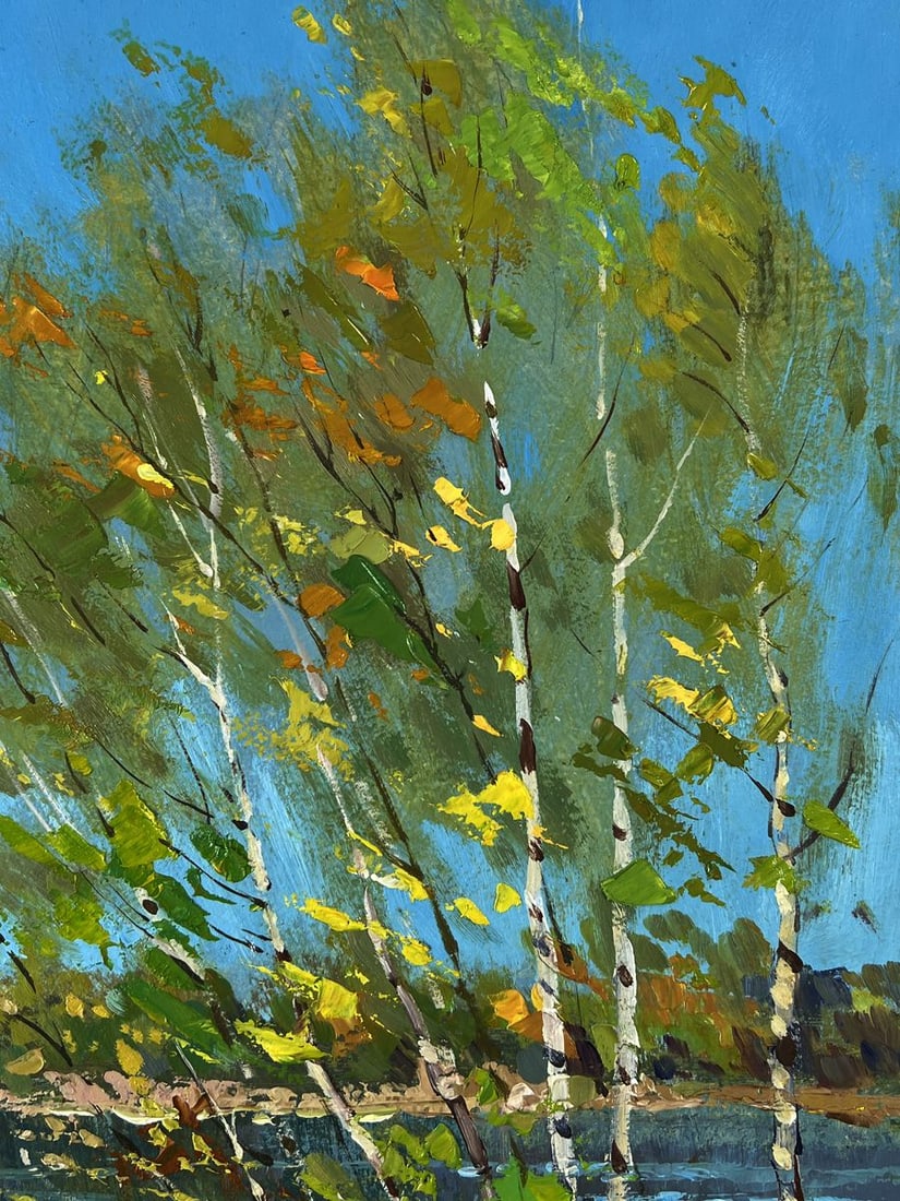 Oil painting Birches Above the River Yuriy Suprunchuk - 10