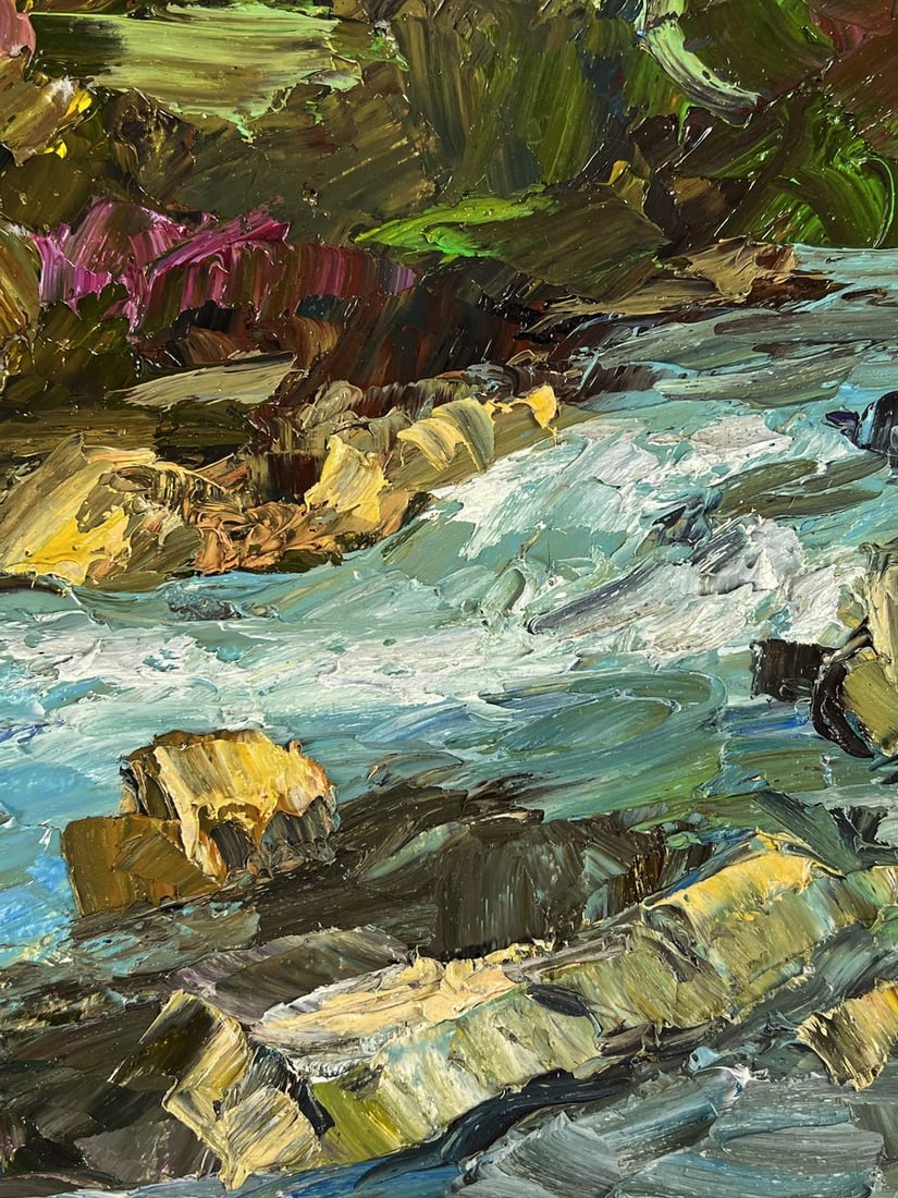 Oil painting The river flows through the mountains Boris Serdyuk - 5