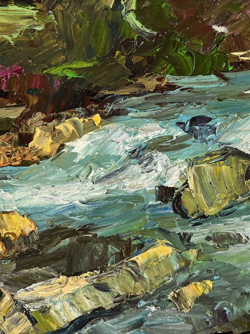 Oil painting The river flows through the mountains Boris Serdyuk - 6