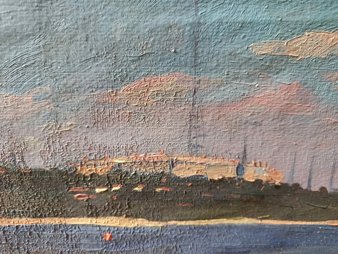 Oil painting Distant evening shore Yuriy Egorov - 2