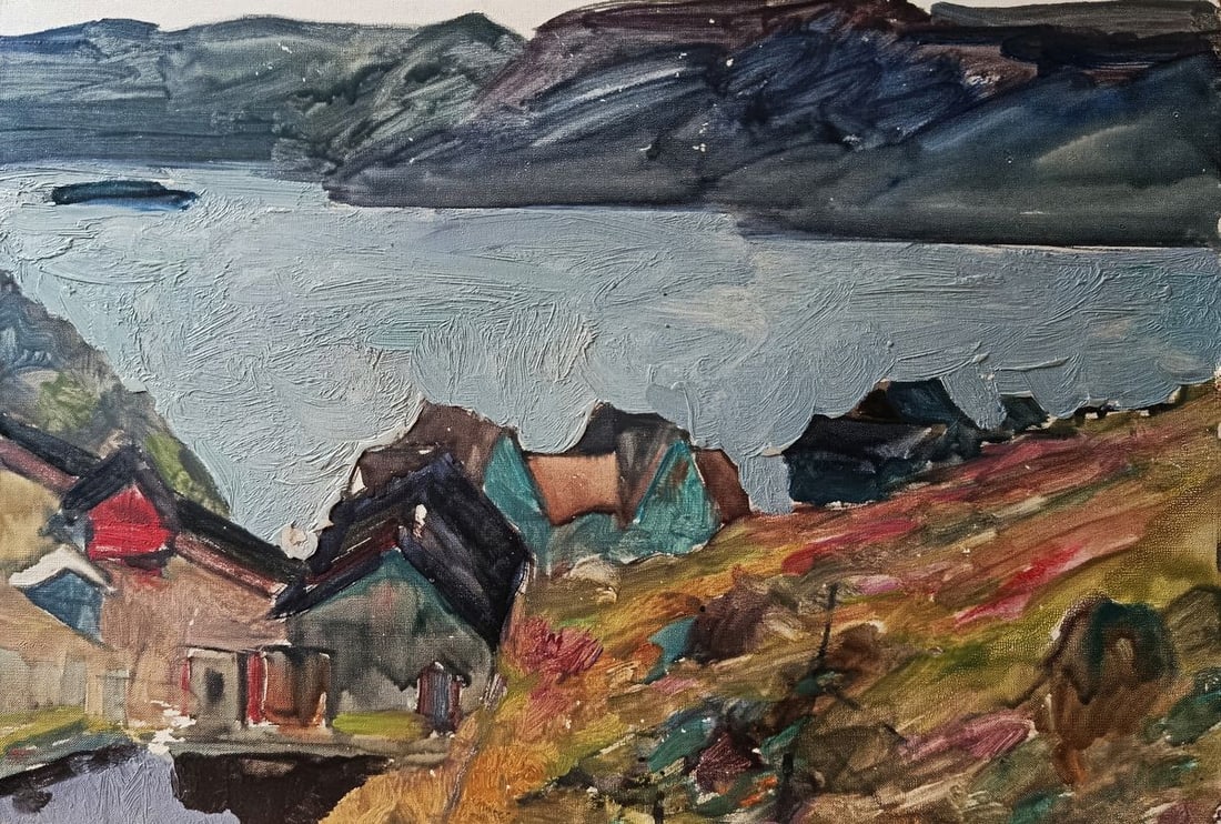 Oil painting River in the mountains Unknown artist (1 of 9)