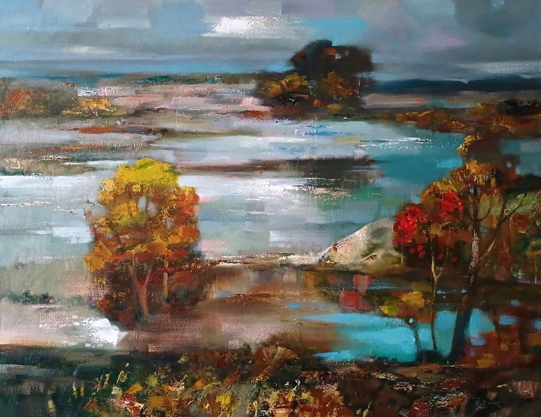 Oil painting Autumn twilight Anatoly Tarabanov: Title: Oil painting Autumn twilight Anatoly Tarabanov Description: NoTar 422 *** ABOUT THIS PAINTING *** * TITLE: "Autumn twilight" * ARTISTS: Anatoly Tarabanov * SIZE: 70x90 cm/'27.55x35.43 inches'