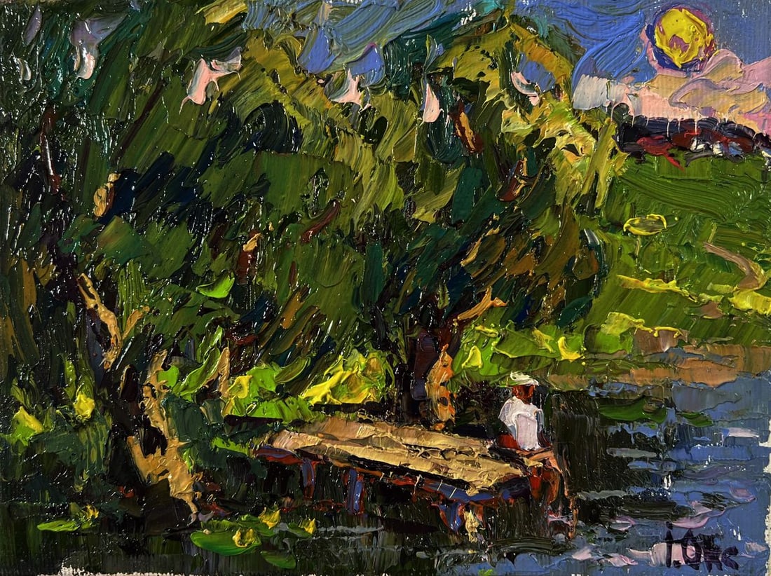 Oil painting The coast at sunset Oksana Ivanyuk - 3
