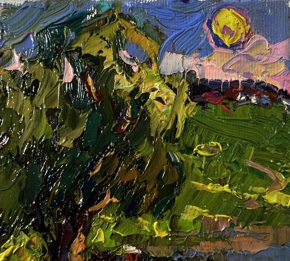 Oil painting The coast at sunset Oksana Ivanyuk - 4