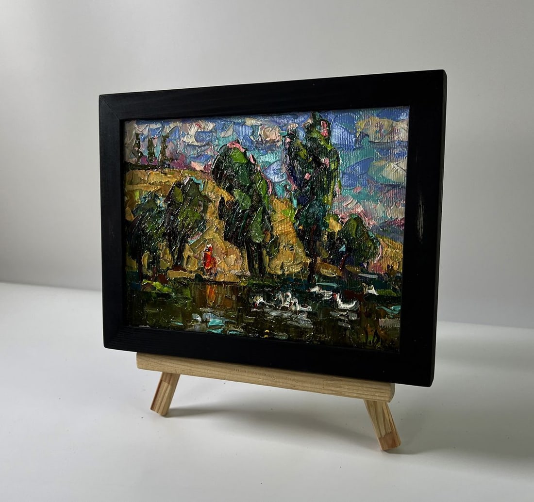 Oil painting Over the river Oksana Ivanyuk - 2