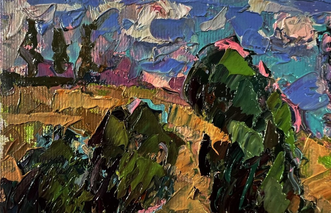 Oil painting Over the river Oksana Ivanyuk - 7
