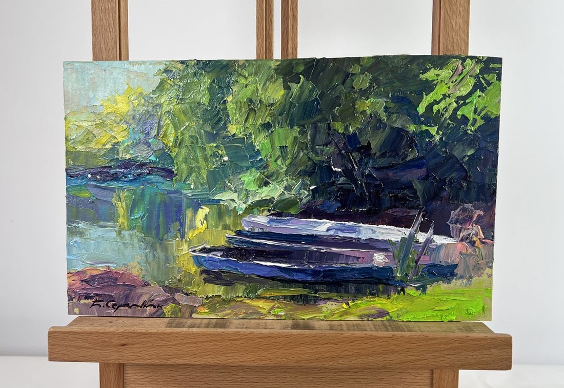 Oil painting The river and the forest Boris Serdyuk (1 of 8)