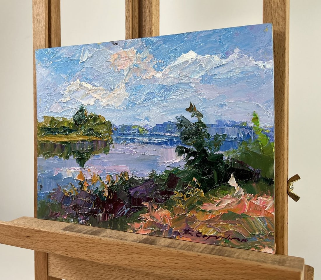 Oil painting Where the river whispers to the grass Boris Serdyuk - 2
