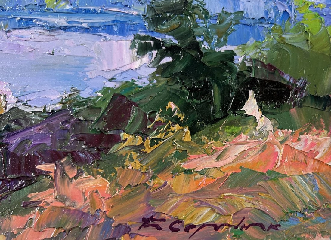 Oil painting Where the river whispers to the grass Boris Serdyuk - 5