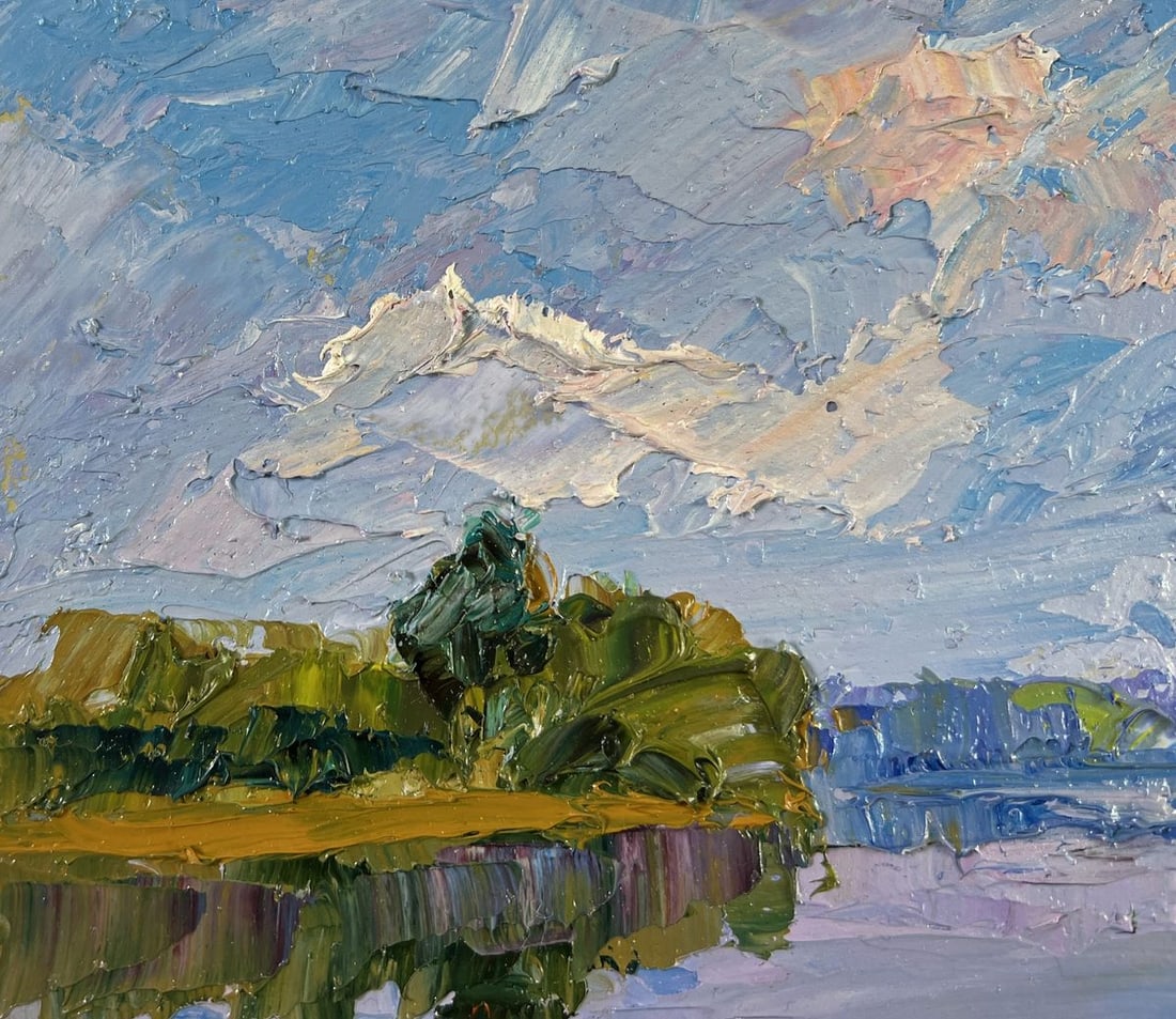 Oil painting Where the river whispers to the grass Boris Serdyuk - 7