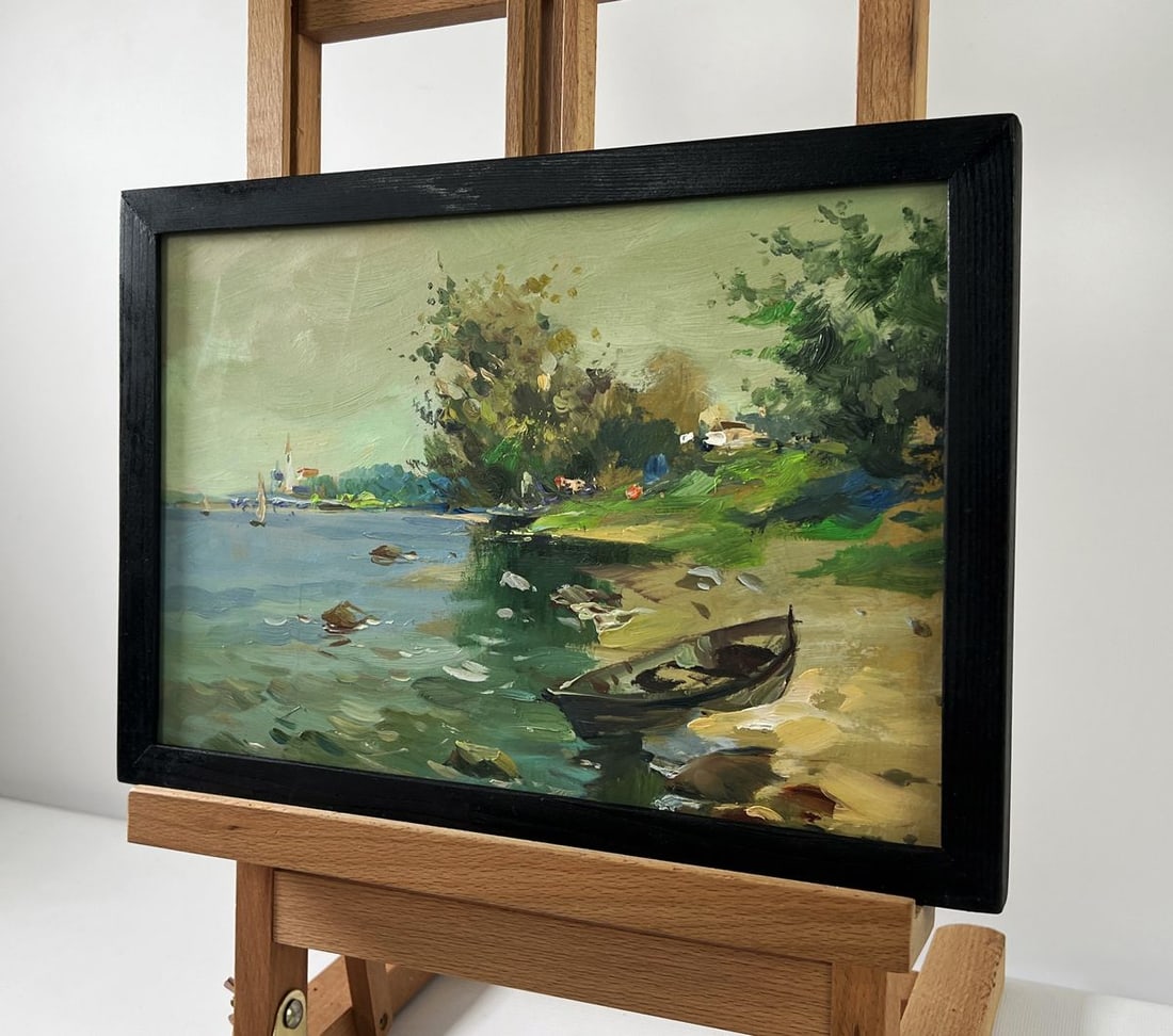 Oil painting Boat near the shore Yuriy Suprunchuk - 2