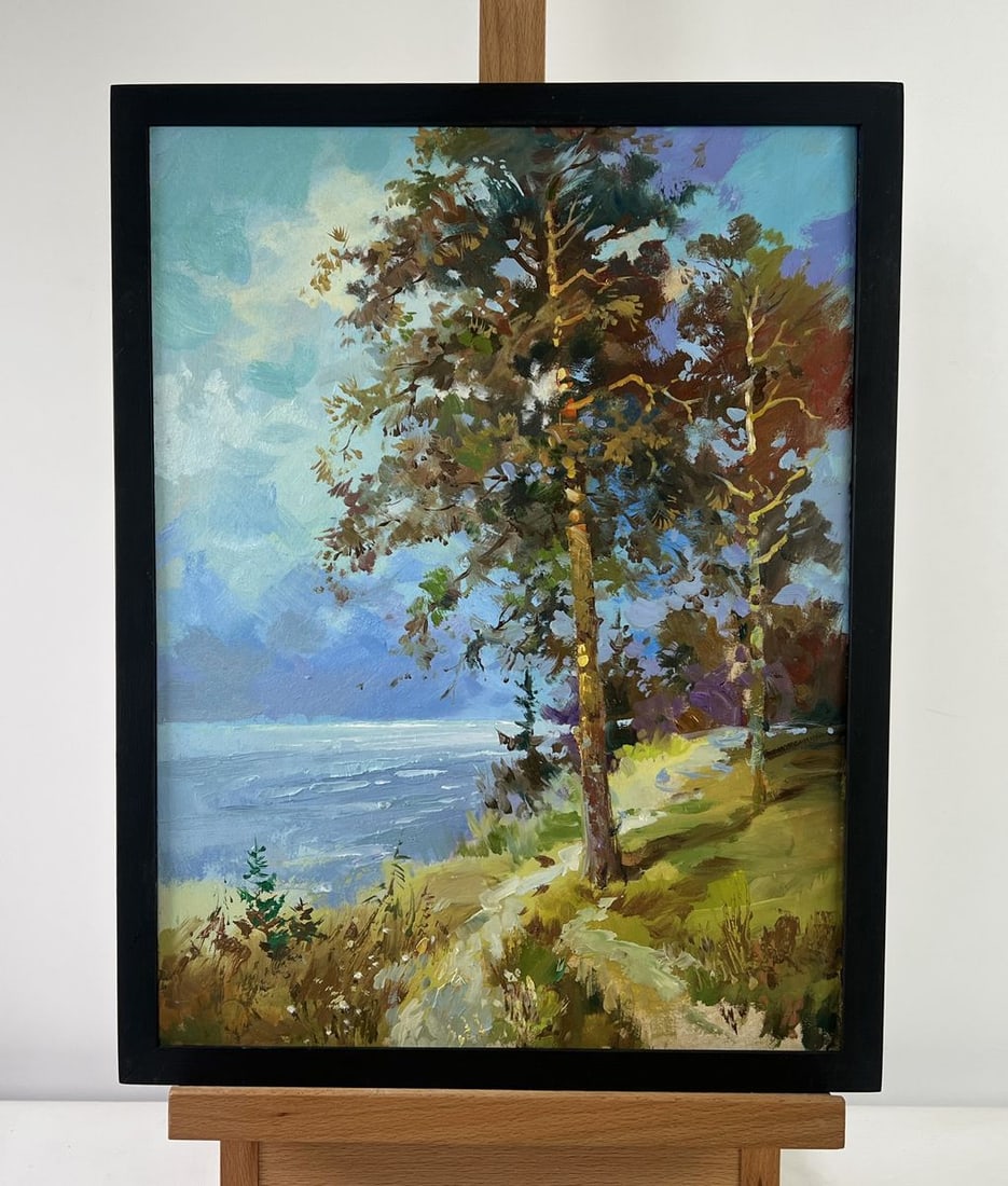 Oil painting Where the fairy tale lives Yuriy Suprunchuk: Title: Oil painting Where the fairy tale lives Yuriy Suprunchuk Description: NoAAA5173 The oil painting on Cardboard titled "Where the fairy tale lives" offers a poetic glimpse into the serene