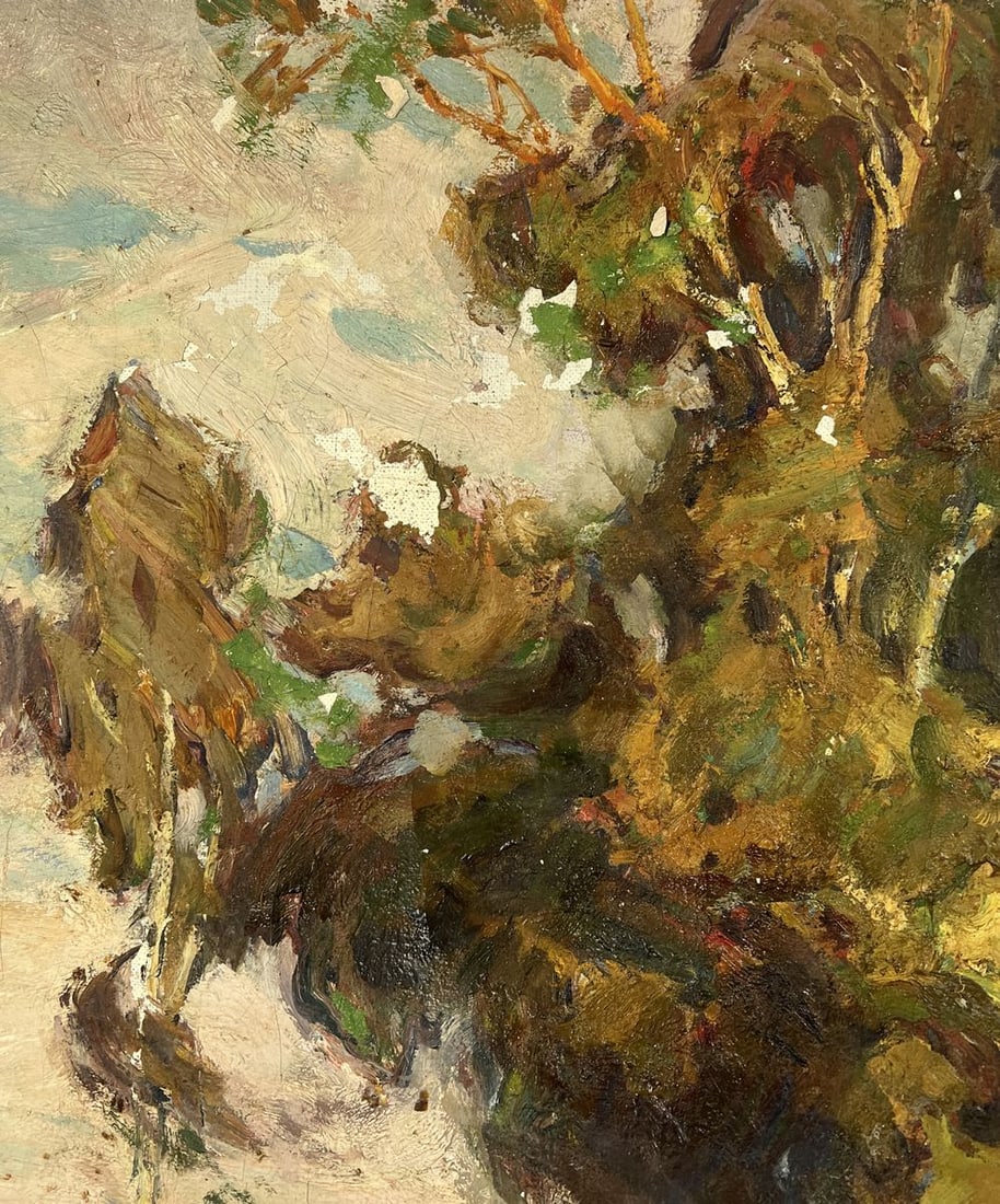 Oil painting A river flows through the steppe Yuri Lyubavin - 3