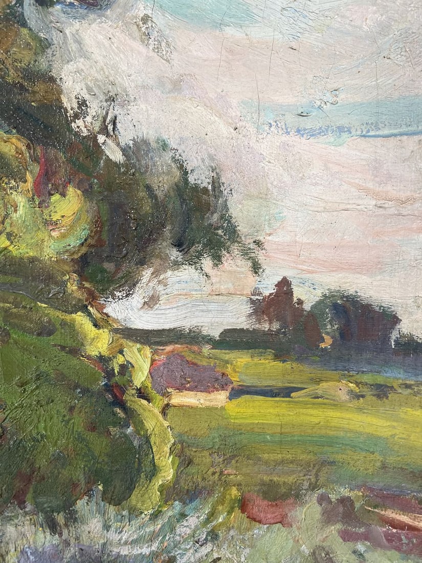 Oil painting A river flows through the steppe Yuri Lyubavin - 8