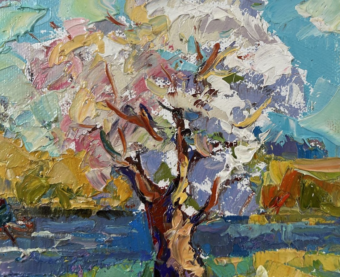 Oil painting Early spring morning Oksana Kalenyuk - 4