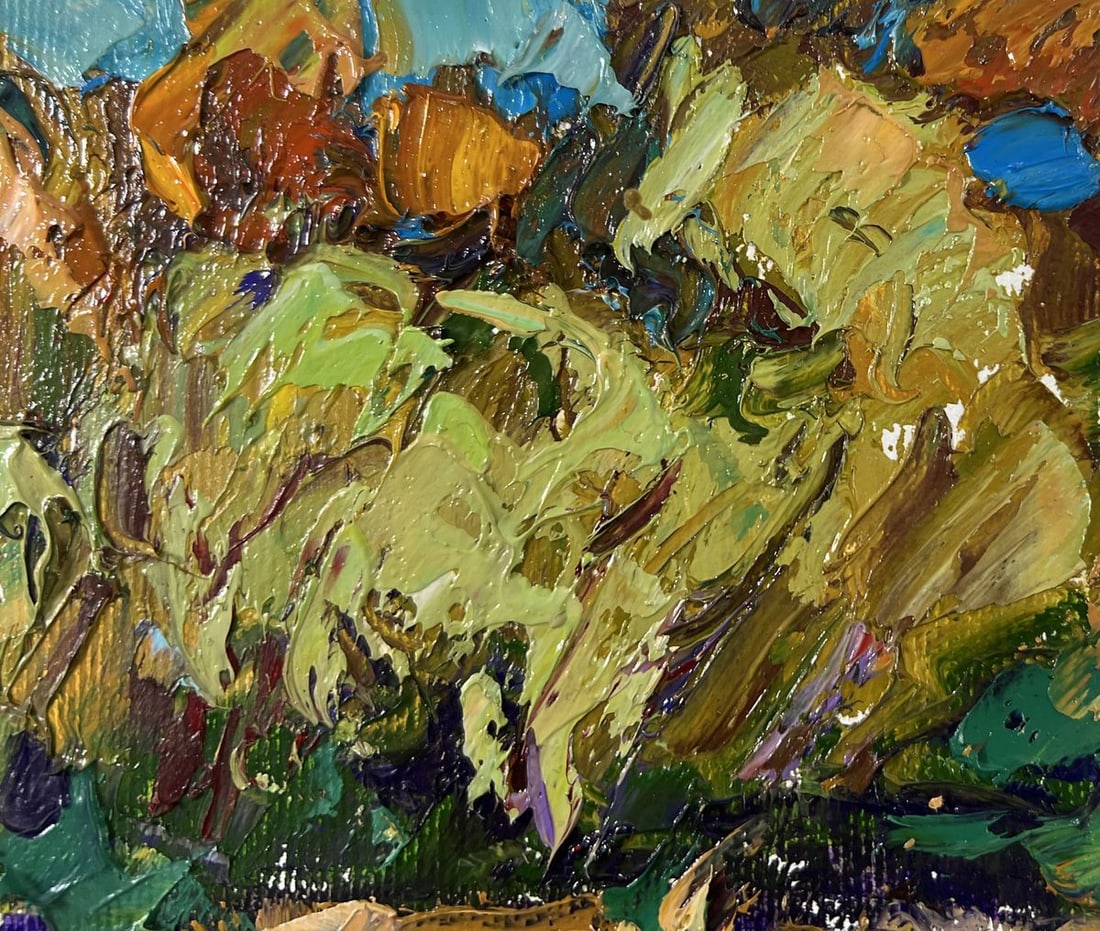 Oil painting Summer day by the river Oksana Kalenyuk - 4