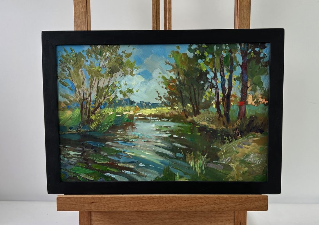 Oil painting Quiet forest river Yuriy Suprunchuk (1 of 10)