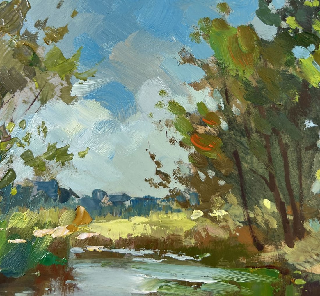 Oil painting Quiet forest river Yuriy Suprunchuk - 5