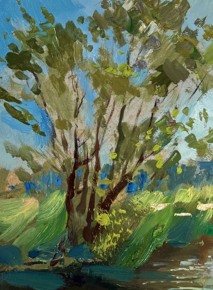 Oil painting Quiet forest river Yuriy Suprunchuk - 6