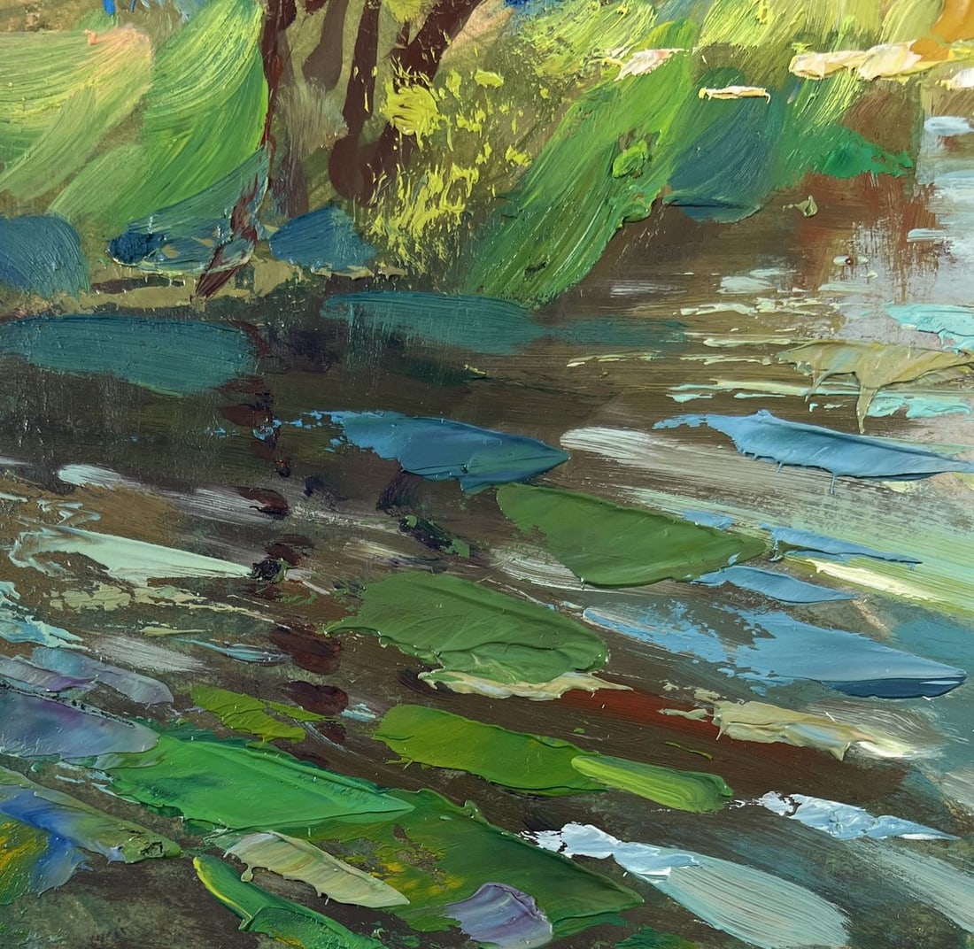 Oil painting Quiet forest river Yuriy Suprunchuk - 7