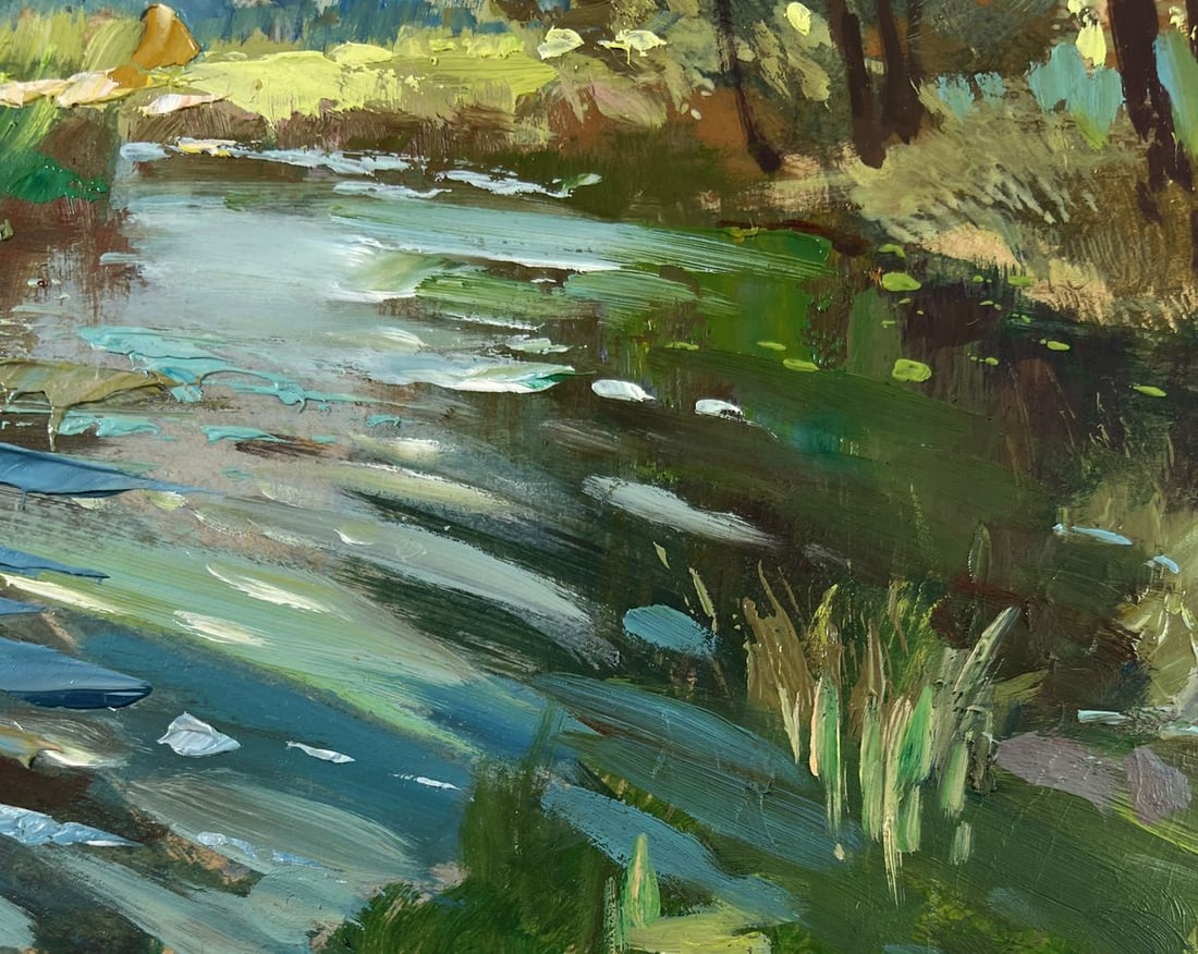 Oil painting Quiet forest river Yuriy Suprunchuk - 8