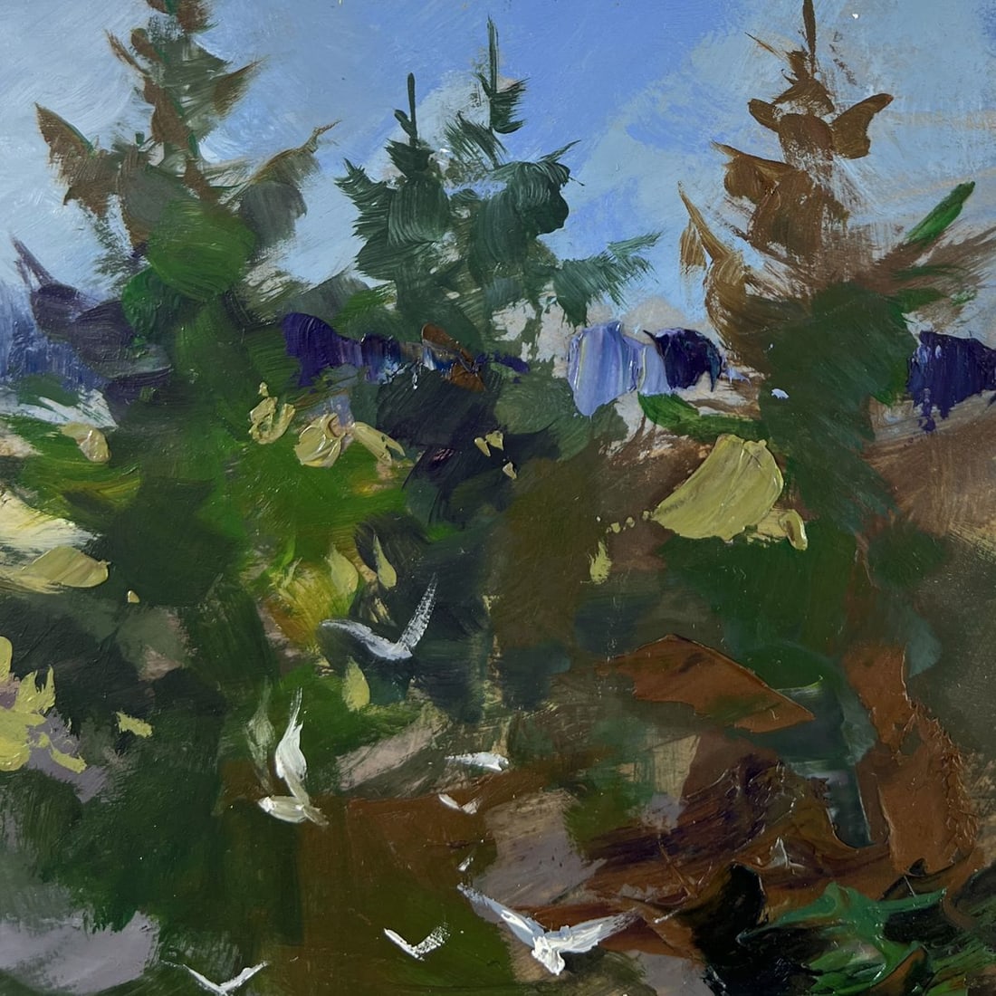 Oil painting Mountain waterfall Yuriy Suprunchuk - 4