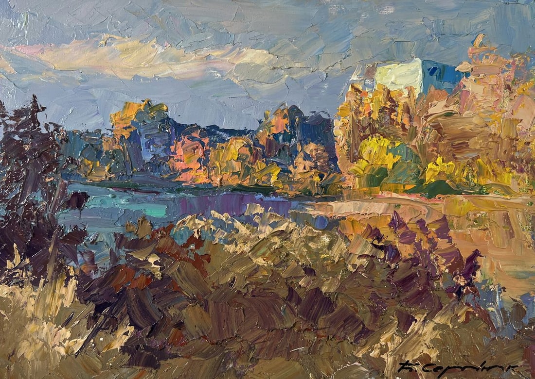 Oil painting August summer day Boris Serdyuk - 3