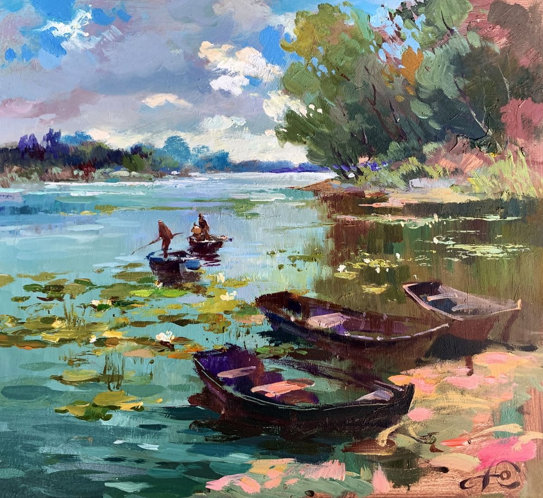 Oil painting Boat trip Yuriy Suprunchuk (1 of 12)