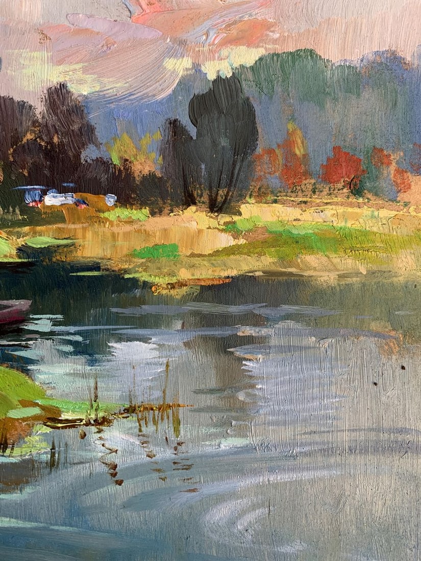 Oil painting On the left bank of the river Yuriy Suprunchuk - 11