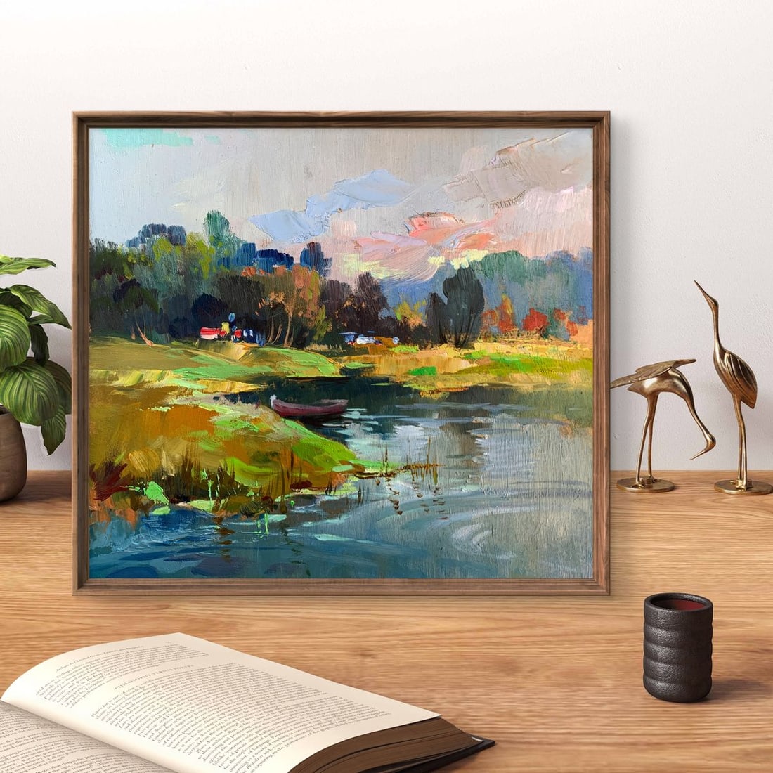 Oil painting On the left bank of the river Yuriy Suprunchuk - 3