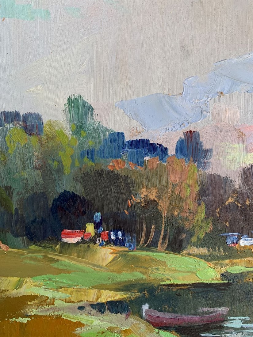 Oil painting On the left bank of the river Yuriy Suprunchuk - 4