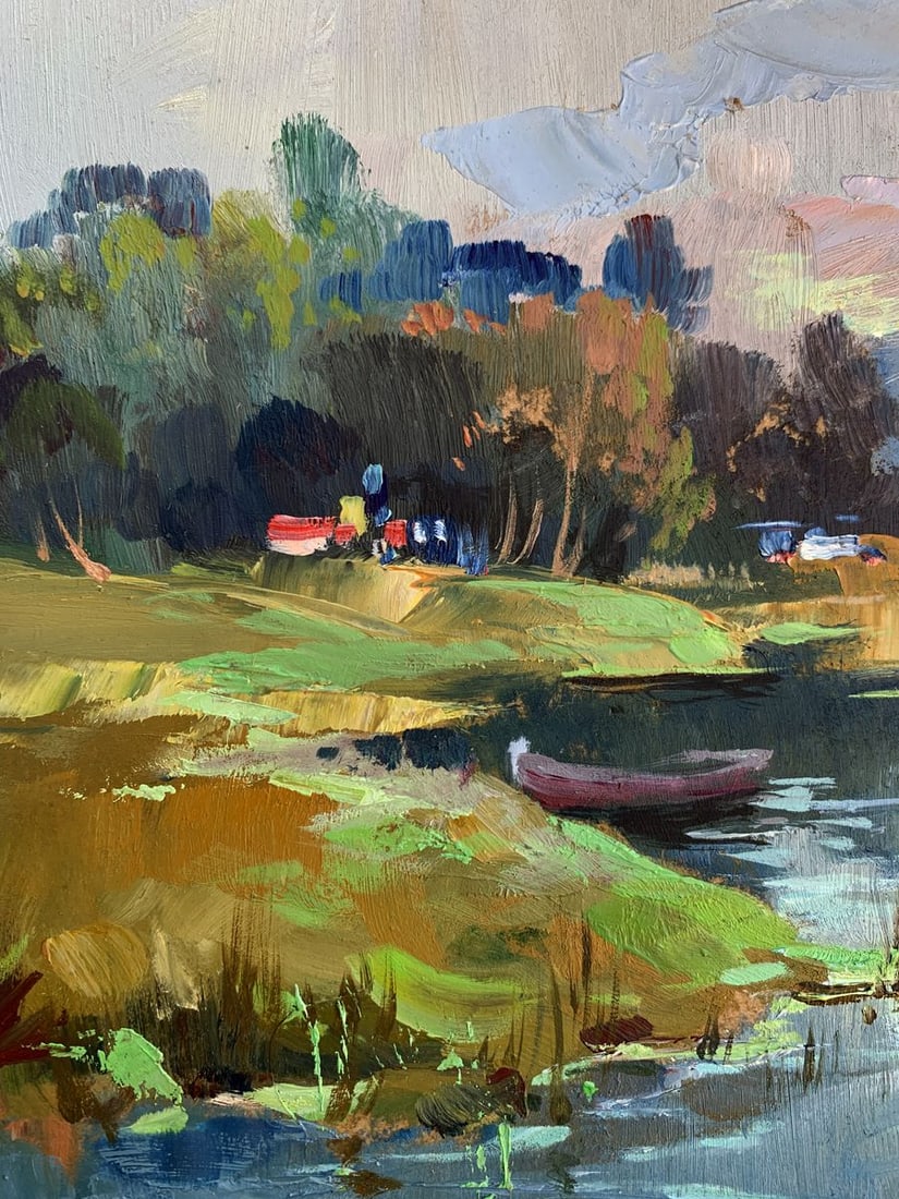 Oil painting On the left bank of the river Yuriy Suprunchuk - 5