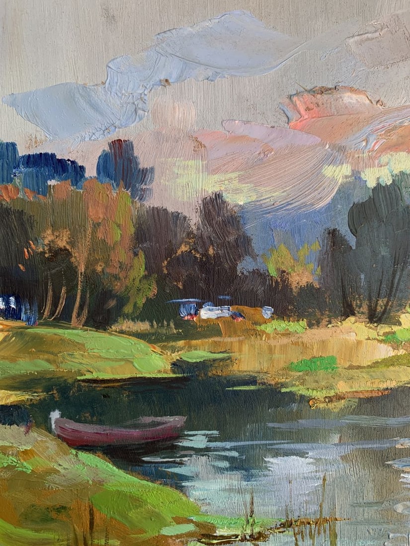 Oil painting On the left bank of the river Yuriy Suprunchuk - 6