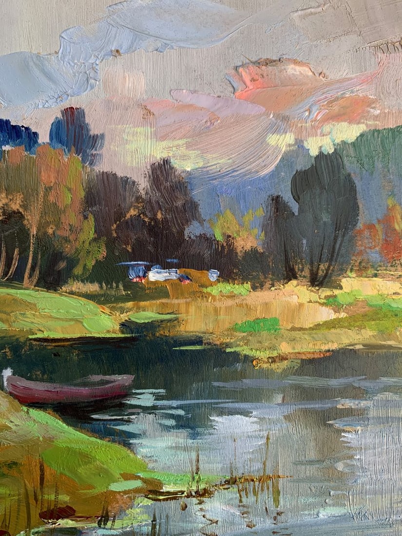 Oil painting On the left bank of the river Yuriy Suprunchuk - 7