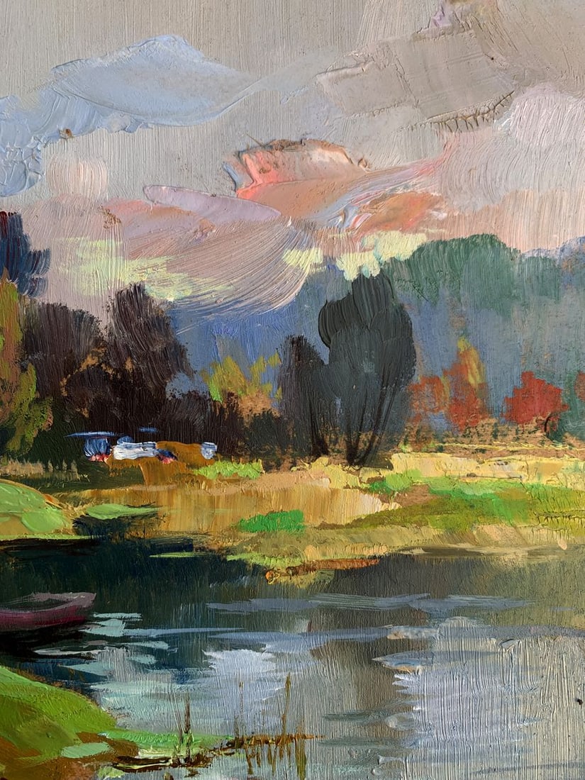 Oil painting On the left bank of the river Yuriy Suprunchuk - 8