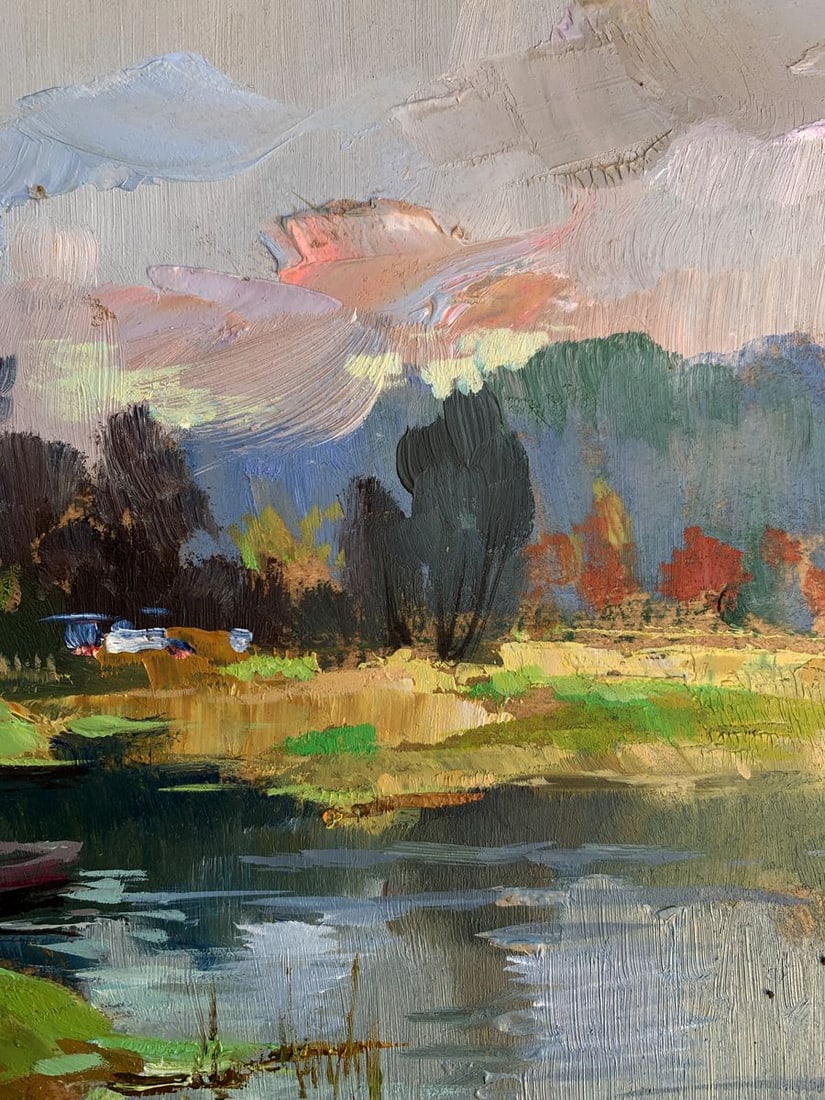 Oil painting On the left bank of the river Yuriy Suprunchuk - 9
