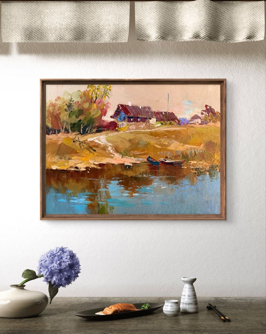 Oil painting Village life Yuriy Suprunchuk - 3