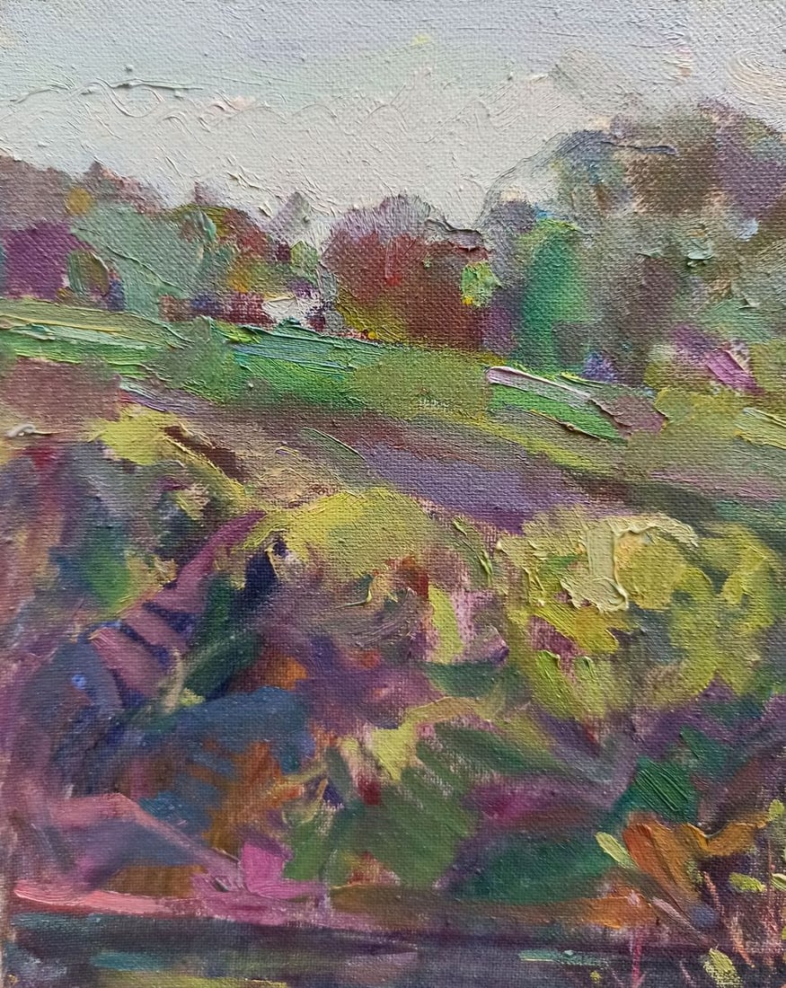 Oil painting Summer sunny day Peter Tovpev - 2