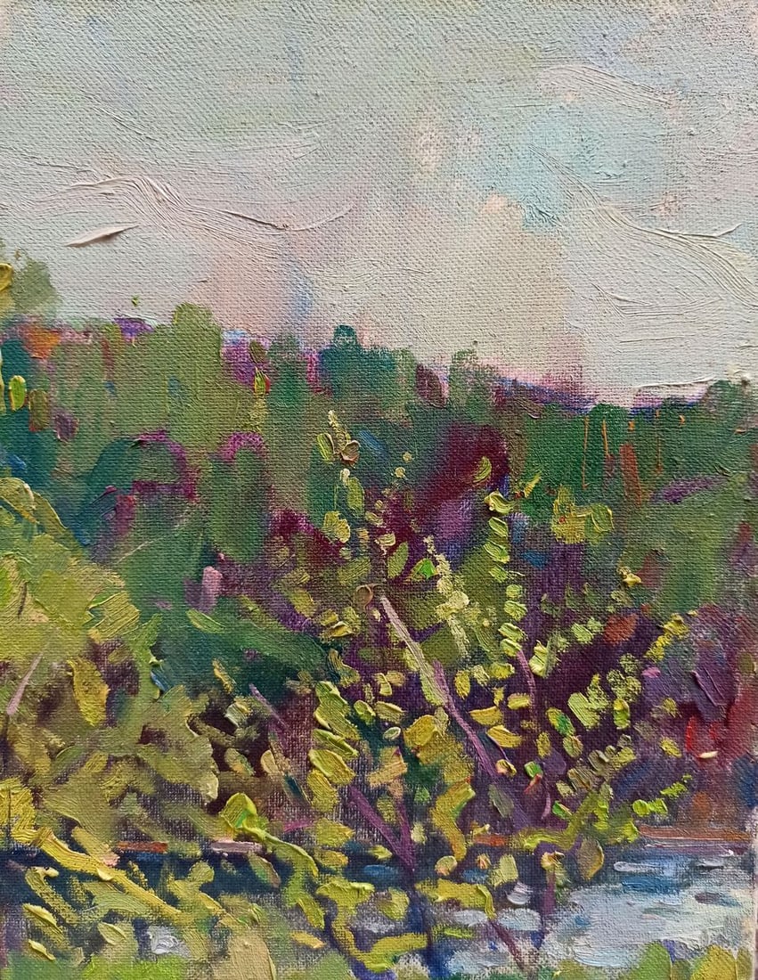 Oil painting Summer sunny day Peter Tovpev - 4