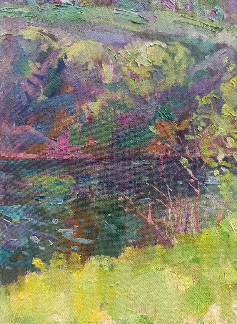 Oil painting Summer sunny day Peter Tovpev - 5