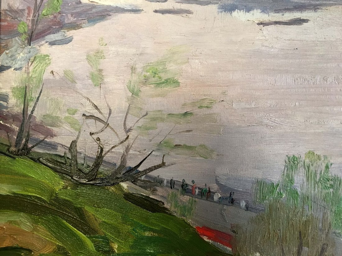 Oil painting River landscape Isakhanov M. S. - 5