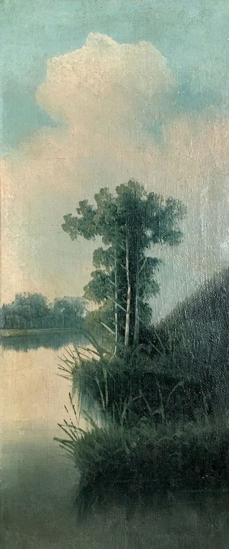 Two oil painting Natural landscape - 8